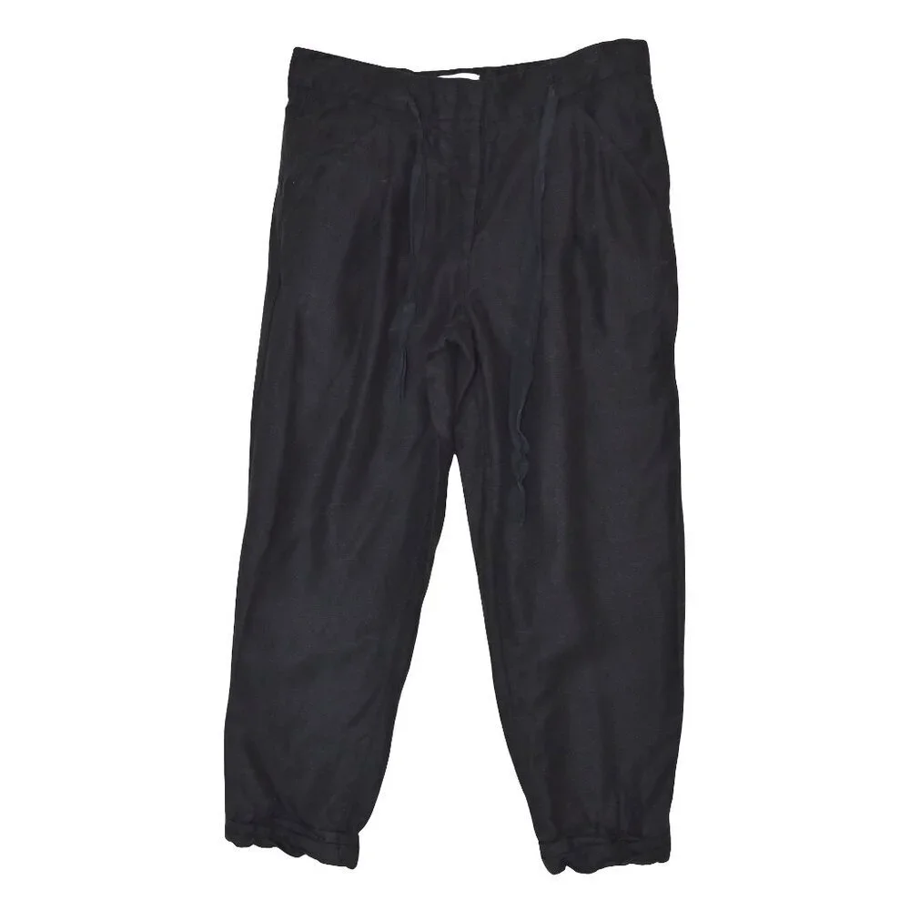Aritzia Wilfred Allant Linen Blend Pants Black Sz 10